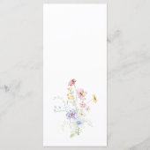 Elegant Pastel Wildflower Garden Wedding Menu (Achterkant)