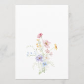 Elegant Pastel Wildflower Garden Wedding Menu (Achterkant)