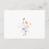 Elegant Pastel Wildflower QR Code Wedding Details Informatiekaartje (Achterkant)