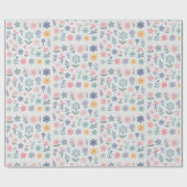 Elegant pastelbloem inpakpapier|Floral Wrap Cadeaupapier (Vlak)