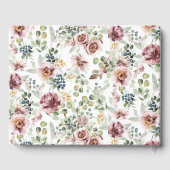 Elegant pastelbloemen bruiloft gastenboek (Achterkant)