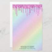 Elegant pastelbriefpapier briefpapier (Voorkant / Achterkant)