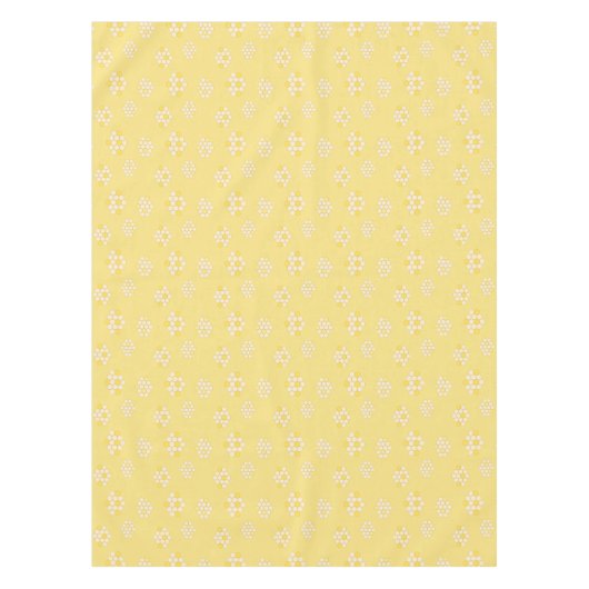 Elegant pastelgeel honingraat Baby shower Tafelkleed (Voorkant)