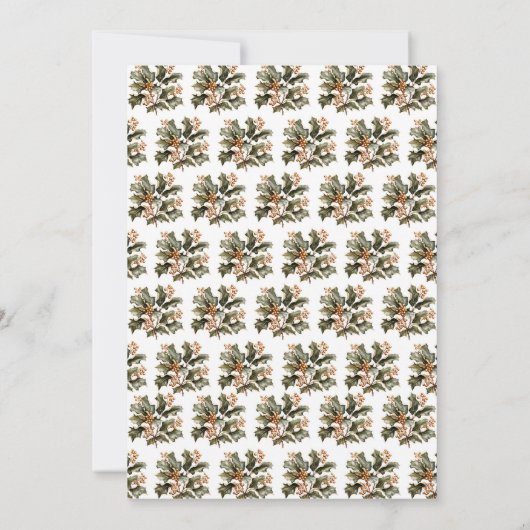 Elegant pastelgroen faux goud en rendieren kaart (Achterkant)