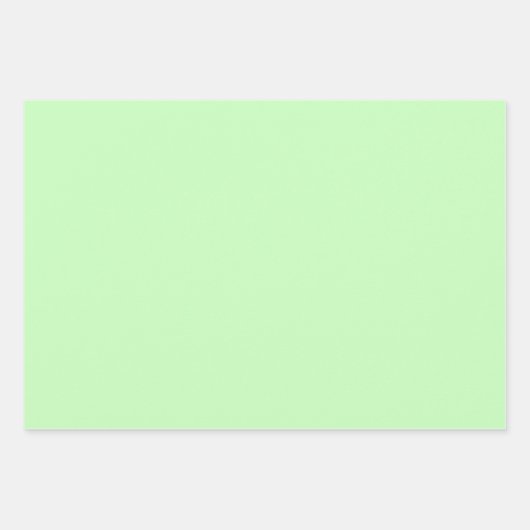 Elegant pastelgroen Minimalistisch en chique Inpakpapier Vel (Voorkant 3)