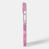 Elegant pastelmarmer & Roos gouden glitter monogra Case-Mate iPhone Case (Achterkant / Links)