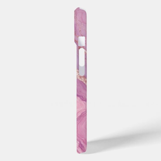 Elegant pastelmarmer & Roos gouden glitter monogra Case-Mate iPhone Case (Achterkant / Links)