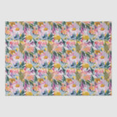 Elegant pastelroze Abstract bloemmotief Tissuepapier (Voorkant)