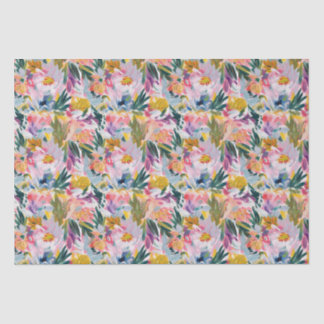 Elegant pastelroze Abstract bloemmotief Tissuepapier