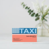 Elegant Pastels Simple Taxi Signage Taxi Driver Visitekaartje (Staand voorkant)