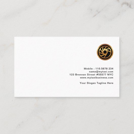 Elegant Pastels Simple Taxi Signage Taxi Driver Visitekaartje (Achterkant)