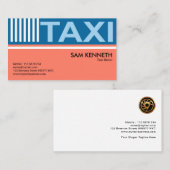 Elegant Pastels Simple Taxi Signage Taxi Driver Visitekaartje (Voorkant / Achterkant)