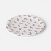 Elegant pastelvlinders patroon | BABY SHOWER Papieren Bordje (Gekanteld)