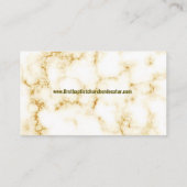 Elegant pastor en First Lady Marble Church Visitekaartje (Achterkant)