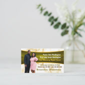 Elegant pastor en First Lady Marble Photo Church Visitekaartje (Staand voorkant)