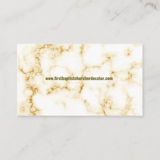 Elegant pastor en First Lady Marble Photo Church Visitekaartje (Achterkant)