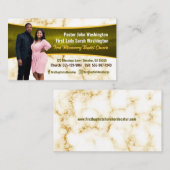 Elegant pastor en First Lady Marble Photo Church Visitekaartje (Voorkant / Achterkant)