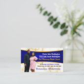 Elegant pastor en First Lady Marble Photo Church Visitekaartje (Staand voorkant)