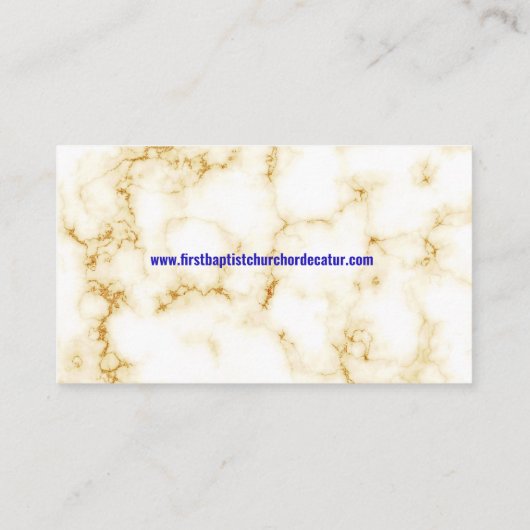 Elegant pastor en First Lady Marble Photo Church Visitekaartje (Achterkant)