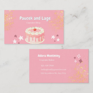 Elegant Pastry Chef Business Card – Custom Contact Visitekaartje