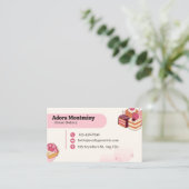 Elegant Pastry Chef Business Card – Custom Contact Visitekaartje (Staand voorkant)