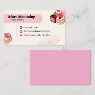 Elegant Pastry Chef Business Card – Custom Contact Visitekaartje