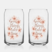 Elegant Patience and Growth Quote Blikvorm Glas (Achterkant)