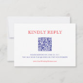 Elegant Patriotic 4th of July Wedding | QR Code RSVP Kaartje (Voorkant)