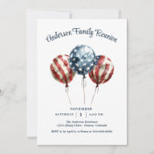 Elegant Patriotic Family Reunion Kaart (Voorkant)