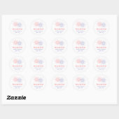 Elegant Patriotic Fireworks | 4th of July Wedding Ronde Sticker (Vel)