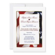 Elegant Patriotic Gold USA Flag Evening Wedding