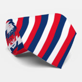 Elegant Patriottic Blue White Red Flag gestreept Stropdas (Opgerold)