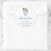 Elegant Patriottic Wedding Shower - Bedankt voor j Ronde Sticker (Tas)