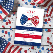 Elegant patriottisch rood wit blauw 4 juli feest kaart