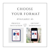 Elegant Patriottisch Rood Wit Blauw 4 Juli Kaart