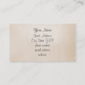 Elegant patroon bloem geel/beige visitekaartje (Achterkant)