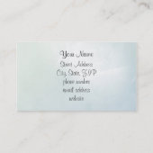 Elegant patroon bloemen roze/blauw visitekaartje (Achterkant)