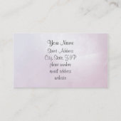 Elegant patroon bloemen roze/roze visitekaartje (Achterkant)