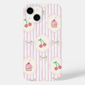 Elegant  patroon Border Fruits Cupcakes Case-Mate iPhone Case (Achterkant)