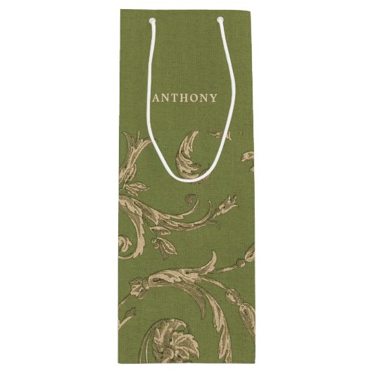 Elegant  Patroon Bruiloft Gift Wijn Cadeautas (Voorkant)