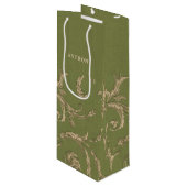 Elegant  Patroon Bruiloft Gift Wijn Cadeautas (Voorkant Gekanteld)