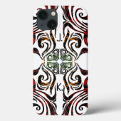 Elegant Patroon en uw Initialen Case-Mate iPhone Case (Achterkant)