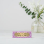 Elegant patroon / Gold Metallic Mini Visitekaartje (Staand voorkant)