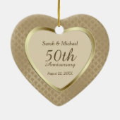 Elegant Patroon Golden Jubileum Ornament (Achterkant)