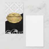 Elegant patroon / Goud met element / Kleurblok Visitekaartje (Voorkant / Achterkant)