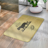 Elegant patroon Goud Zwart Monogram Badmat