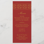 Elegant patroon Indiase bruiloft menu (Voorkant)