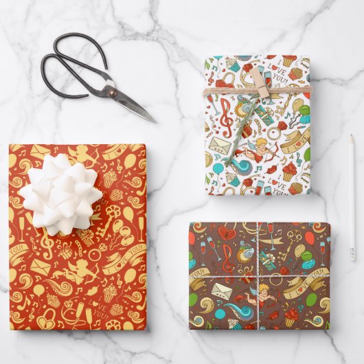 Elegant  Patroon Inpakpapier Vel (Voorkant)