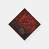 Elegant patroon ROOD GOUD Vrolijk kerstfeest Servet (Hoek)