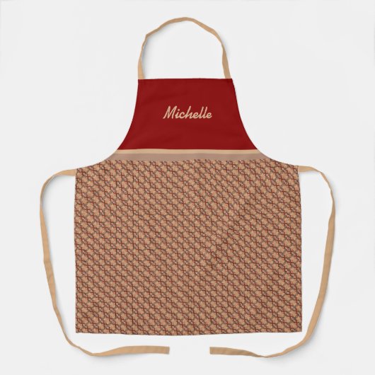 Elegant patroon Sjabloon Apron Schort (Voorkant)